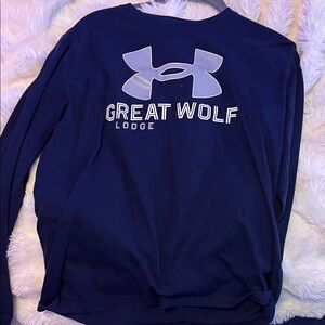 Under Armour Navy Long Sleeve with Great Wolf Lodge Logo